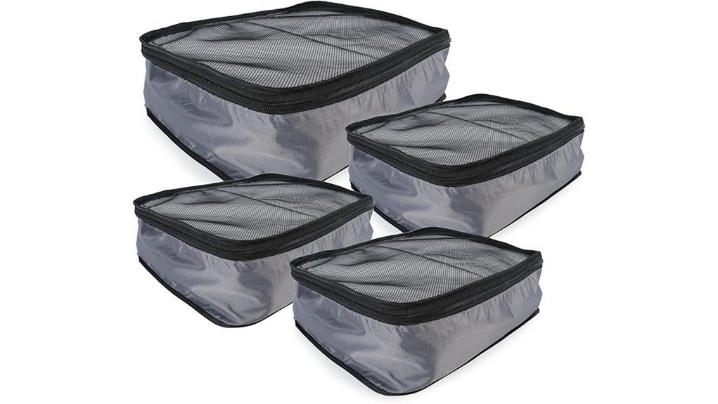 grey mesh travel cubes