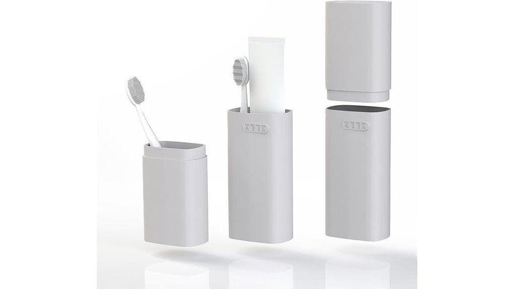 grey ventilated toothbrush case