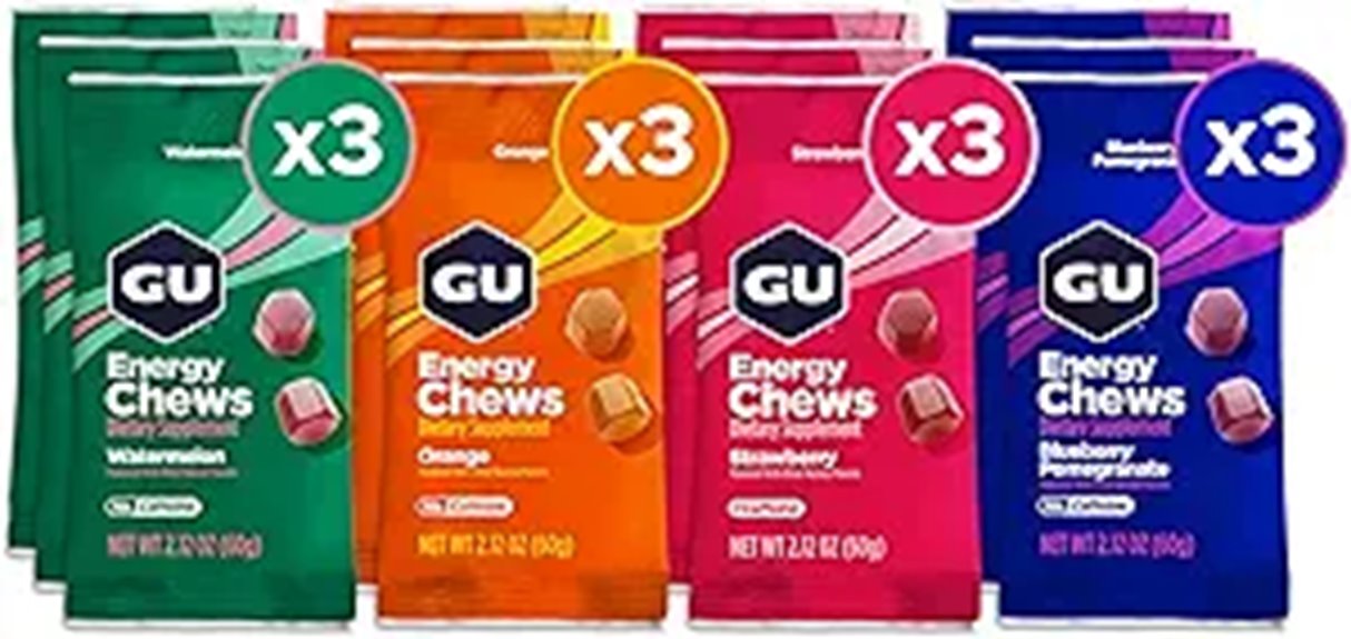 gu energy chews 12 bags