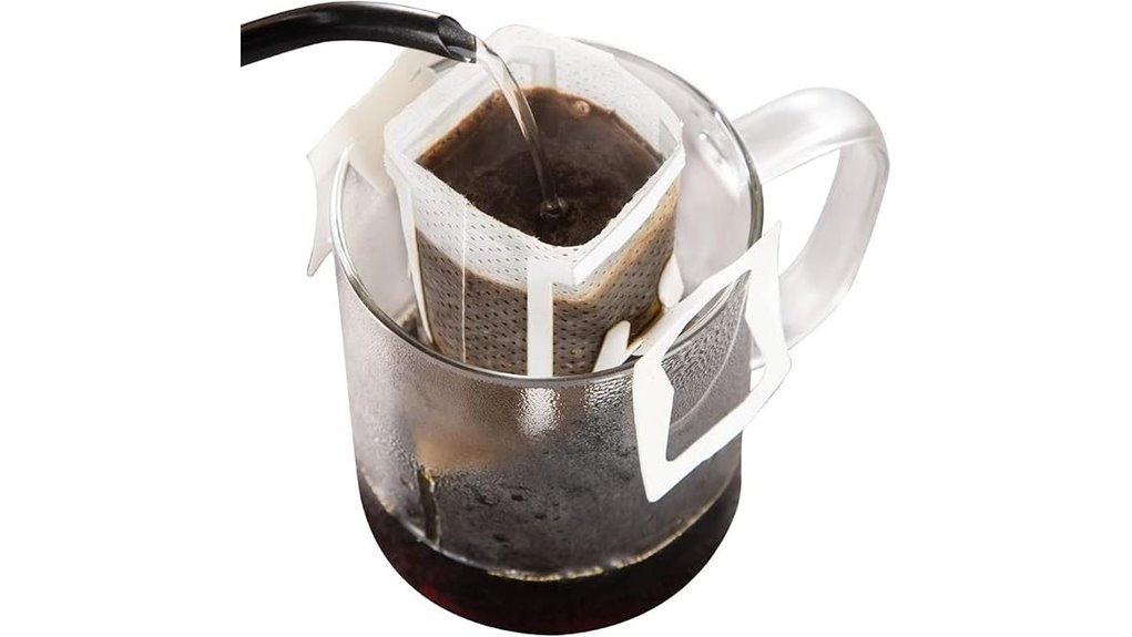 half hundred hanging coffee filters