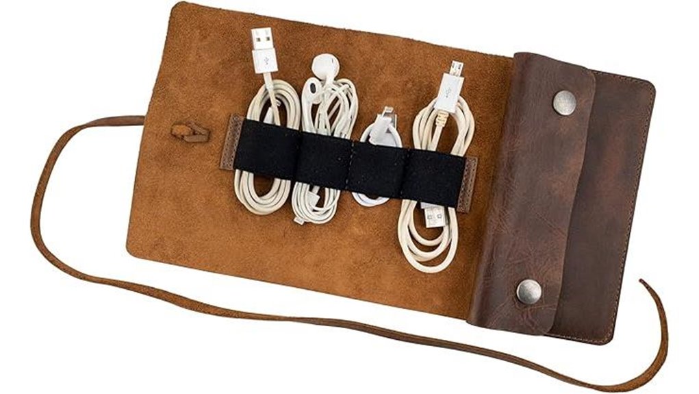 handmade brown cable roll