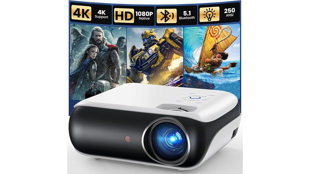 happrun 1080p bluetooth projector