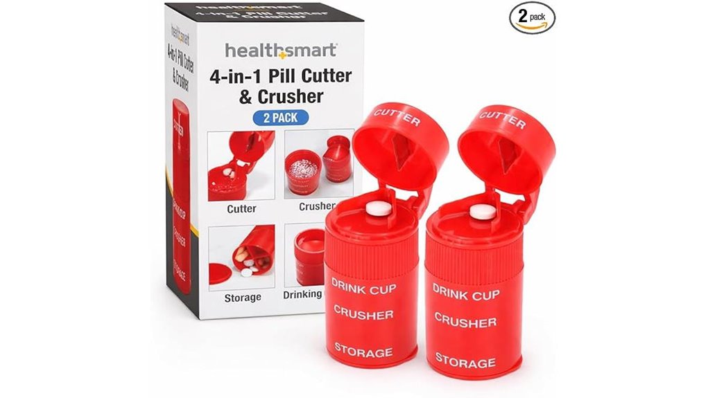 healthsmart dual pill cutter organizer