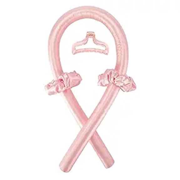 heatless pink silk headband