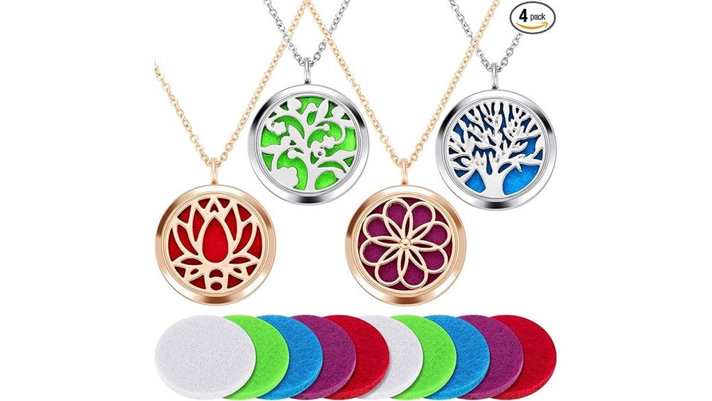 hicarer 4 piece diffuser necklace