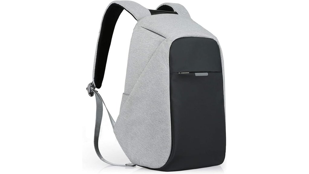 hidden zipper anti theft backpack