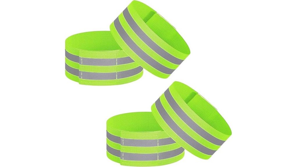 high visibility reflective wristband quartet
