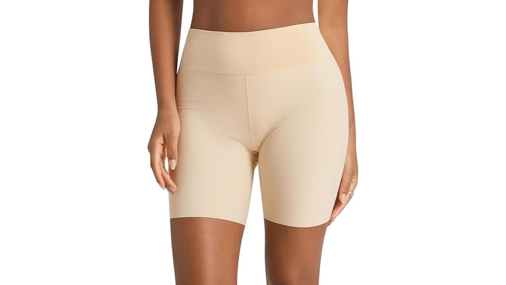 high waisted anti chafing spandex