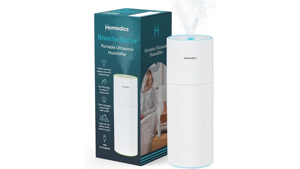 homedics white portable humidifier