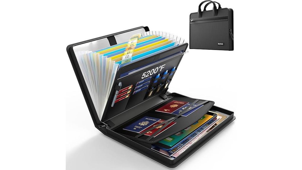 hontom fireproof 13 pocket organizer
