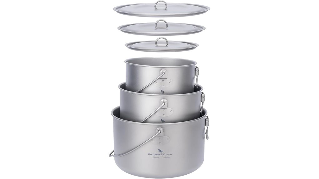 ibasingo 3 piece titanium pots