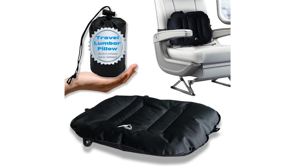 inflatable airplane lumbar pillow