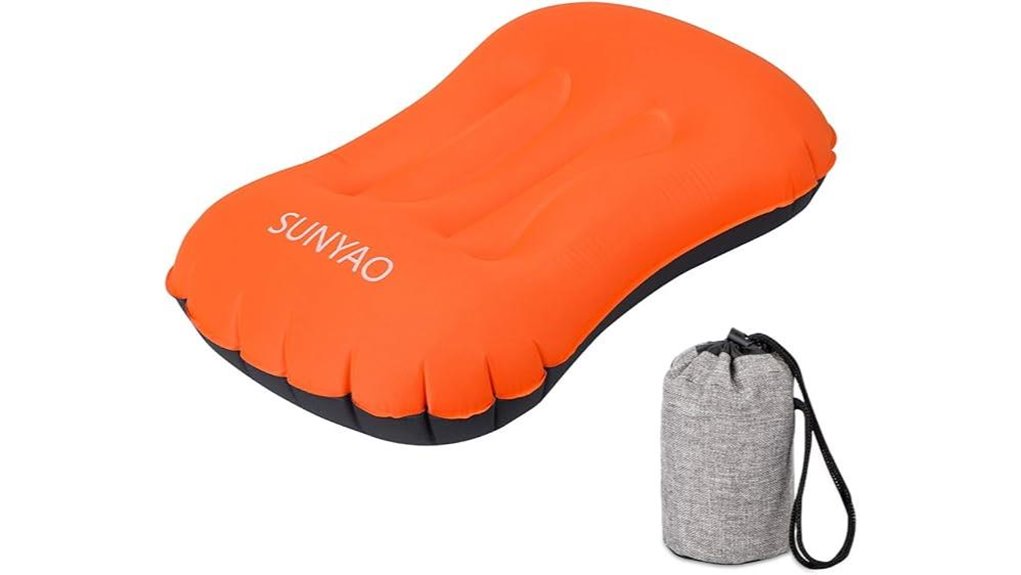 inflatable camping neck back pillow