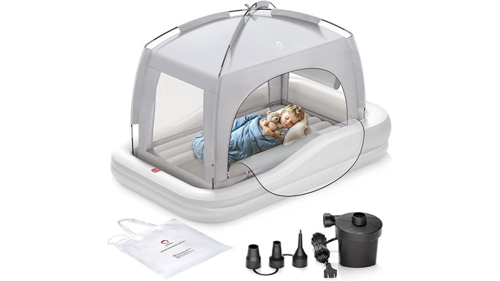 inflatable toddler mattress tent
