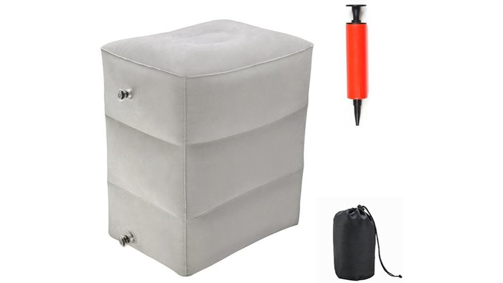 inflatable travel foot pillow