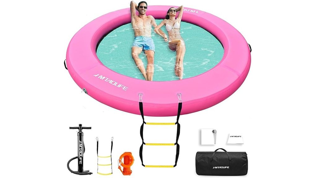 inflatable water hammock dock