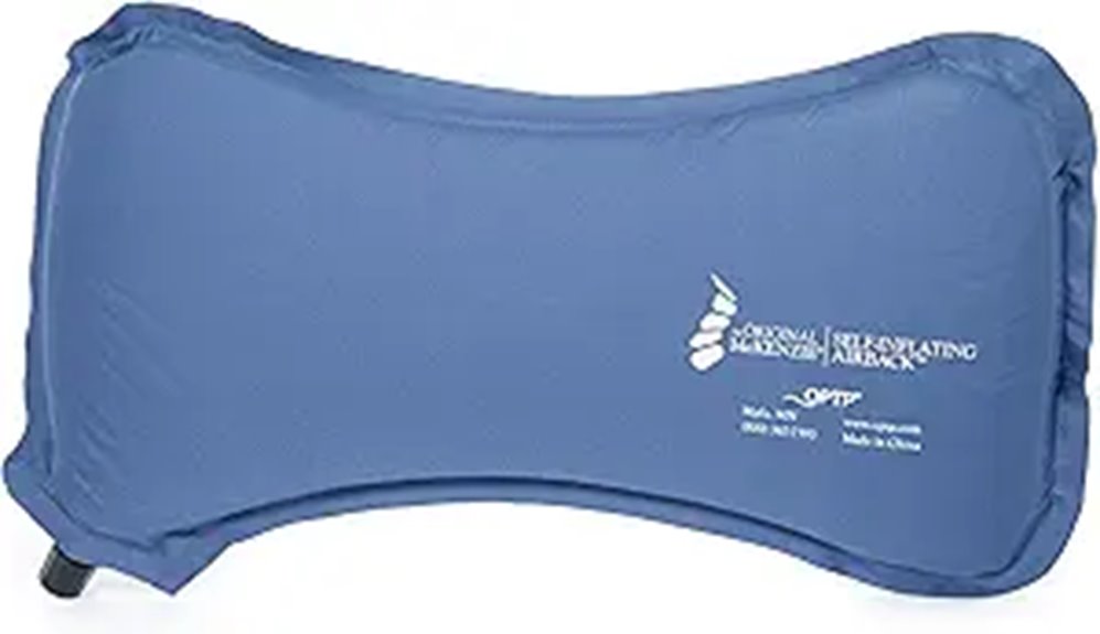 inflating airback lumbar pillow
