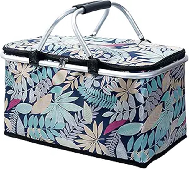 insulated picnic grocery basket