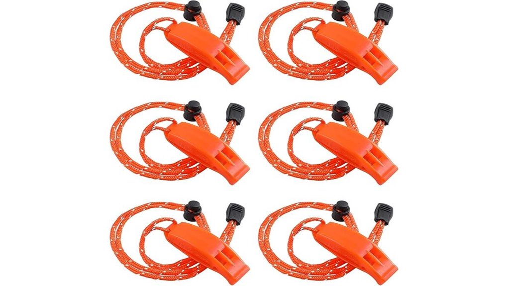 julbear six pack safety whistles