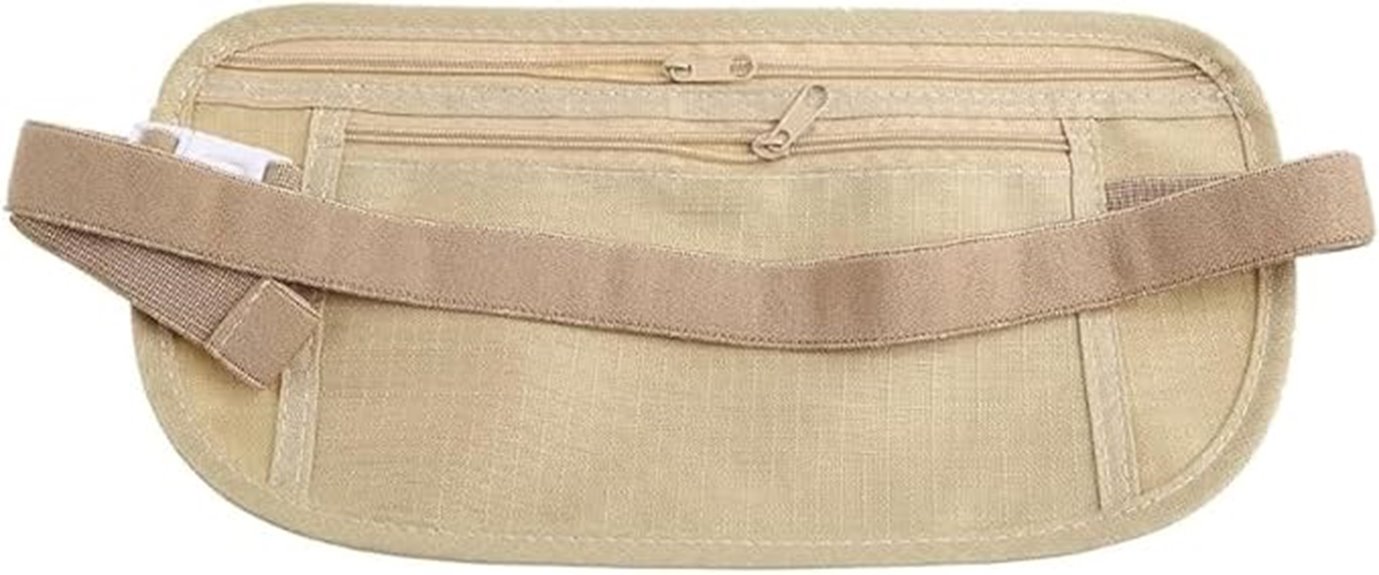 khaki rfid travel belt