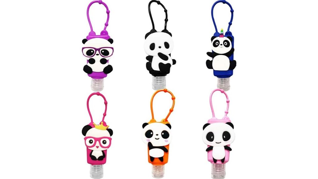 kids sanitizer 6 pack keychain