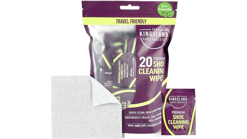 kingsland 20 pack shoe wipes