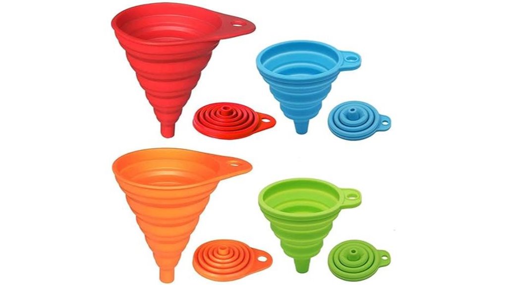 kongnai 4 pack silicone funnels