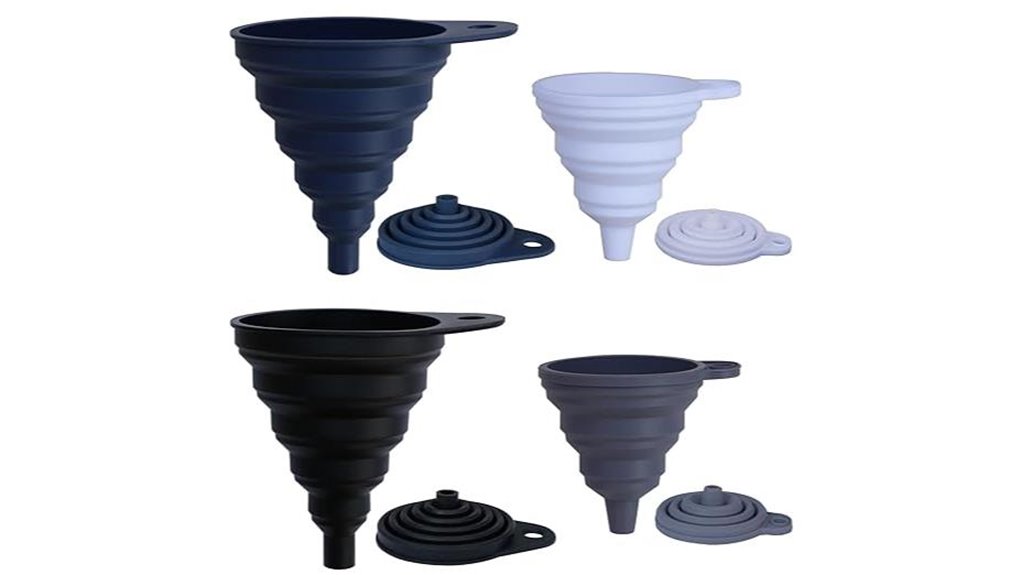 kongnai collapsible silicone funnels