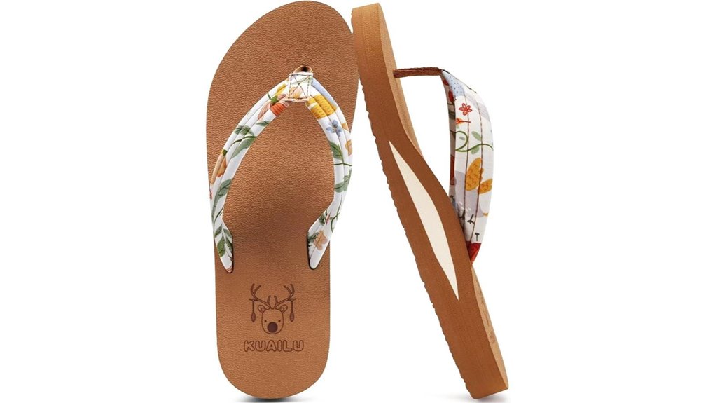 kuailu arch support flip flops
