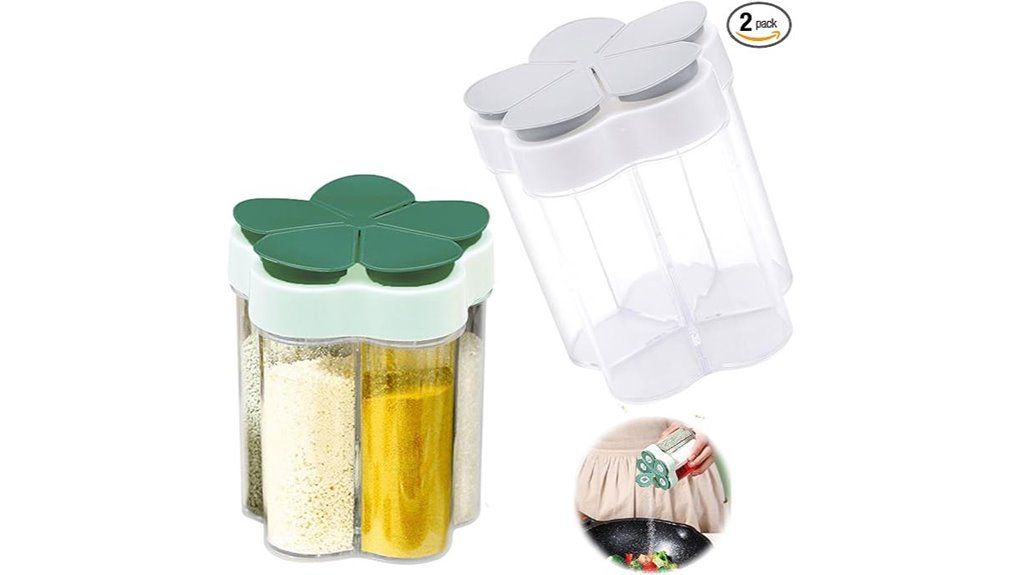 labeled dual spice dispensers