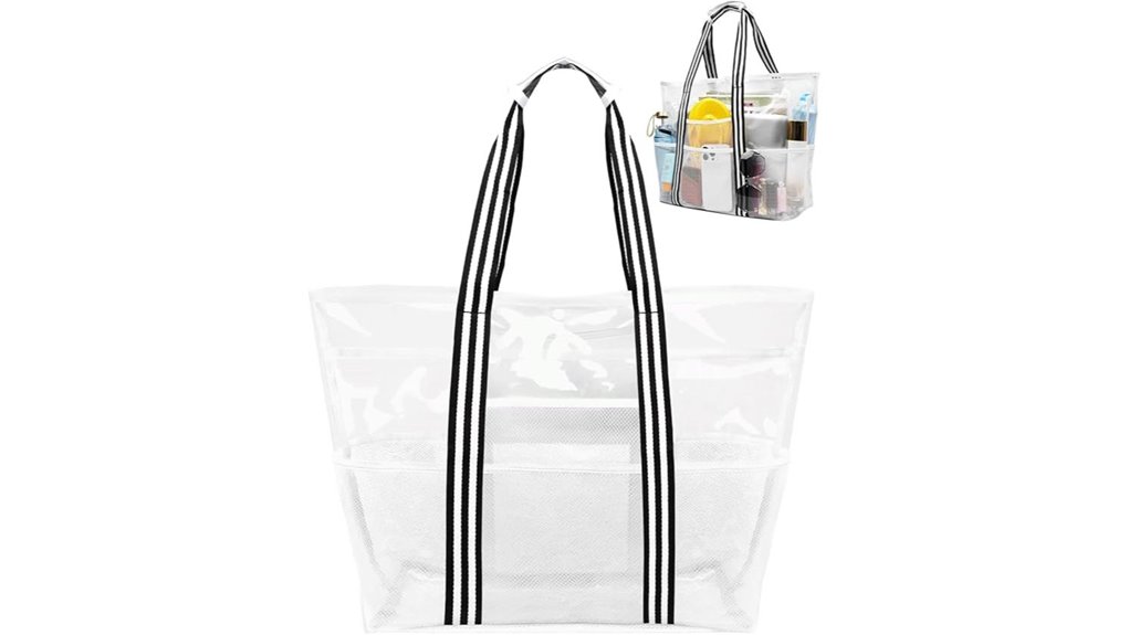 large clear mesh tote