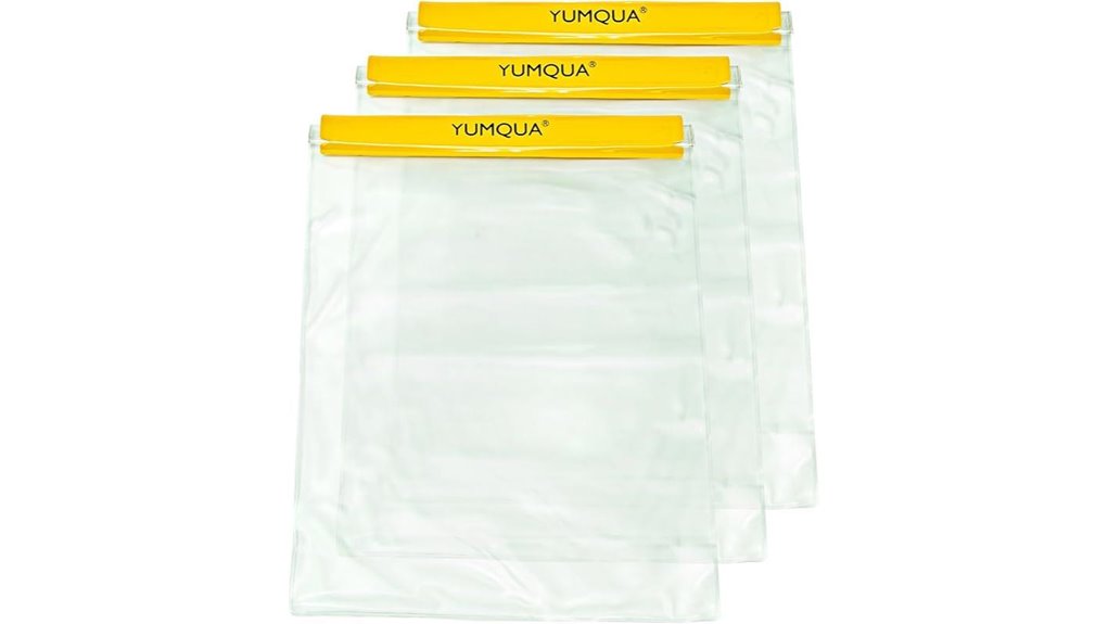 large clear waterproof pouches