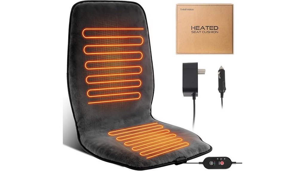 large dark heated cushion