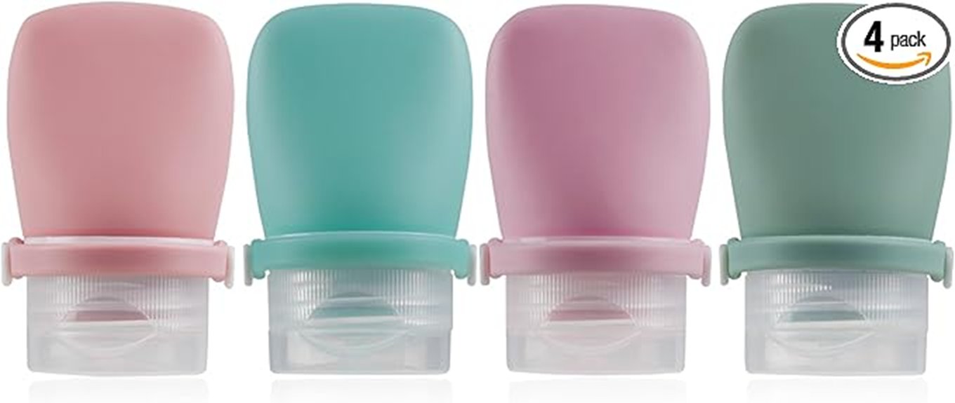 leak proof 1oz 4 pack bottles