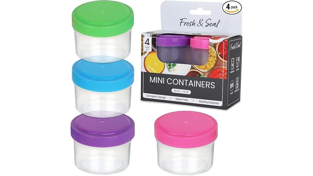 leakproof 4 piece condiment cups