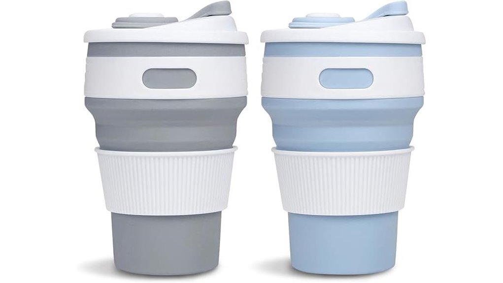 leakproof collapsible silicone mugs