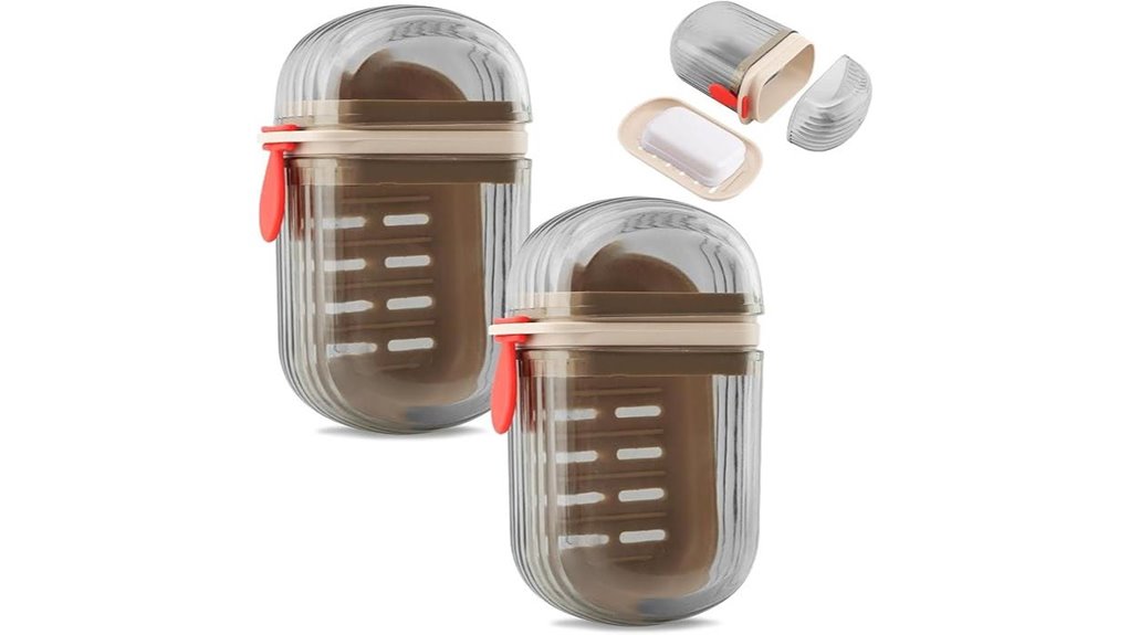 leakproof dual lid soap dish