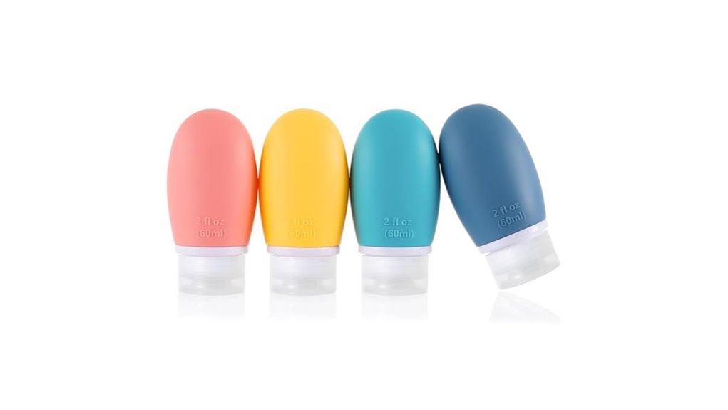leakproof silicone 2oz bottles