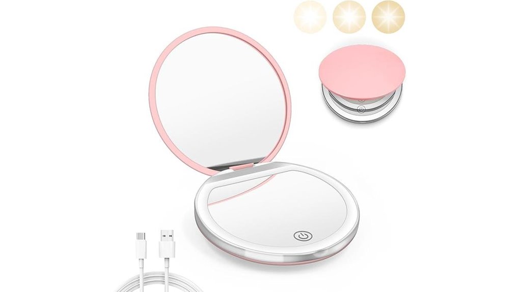 led 1x 3x pocket mirror