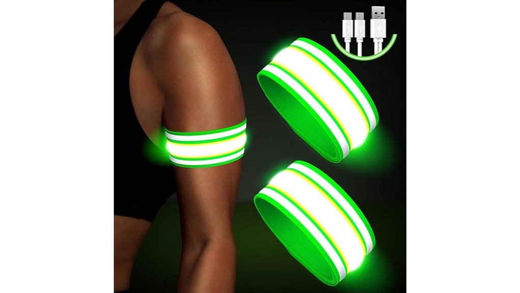 led rechargeable reflective armband