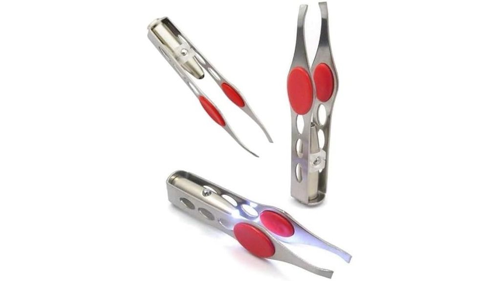 led silver tweezer duo
