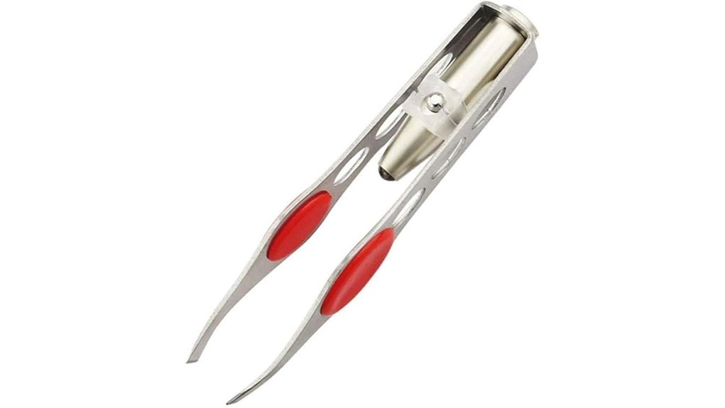 led silver tweezers browlash