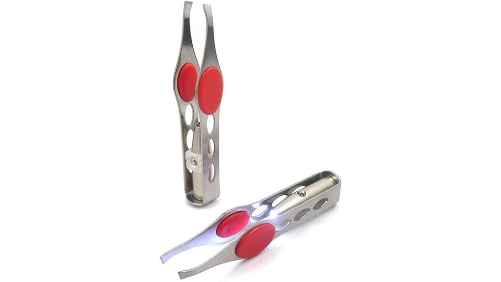 led silver tweezers trimmer