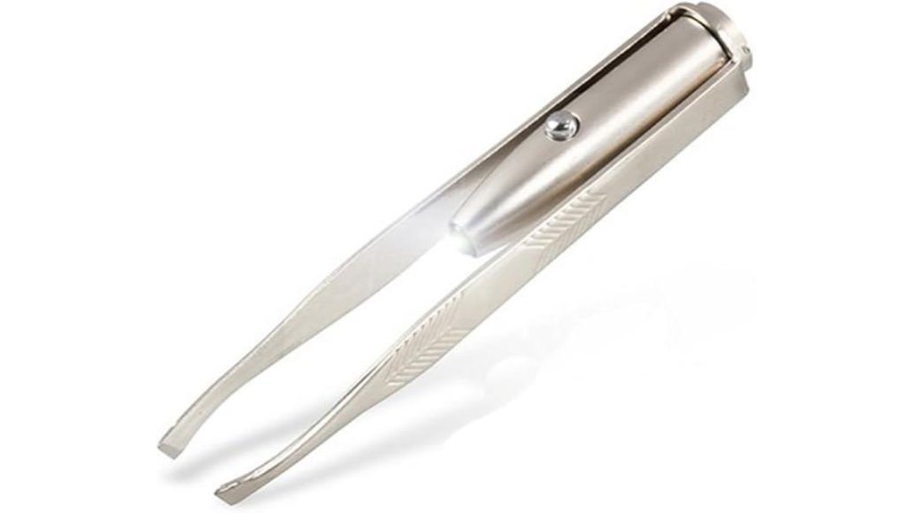 led tweezers push button light
