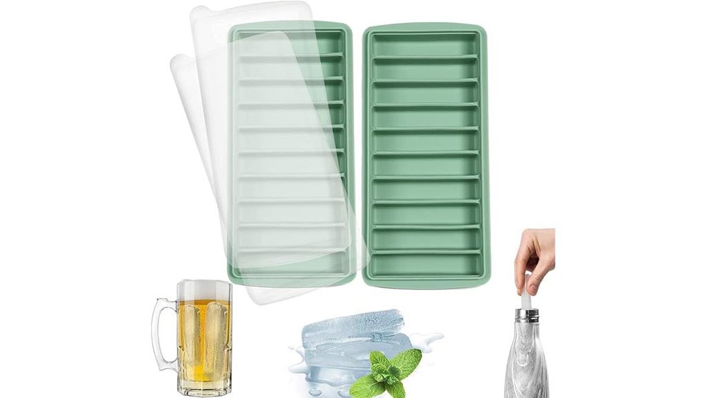 lessmo 2 pack long silicone tray