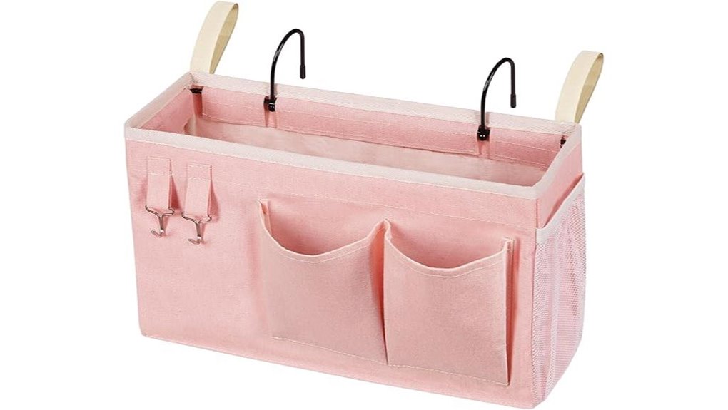 light pink bed caddy