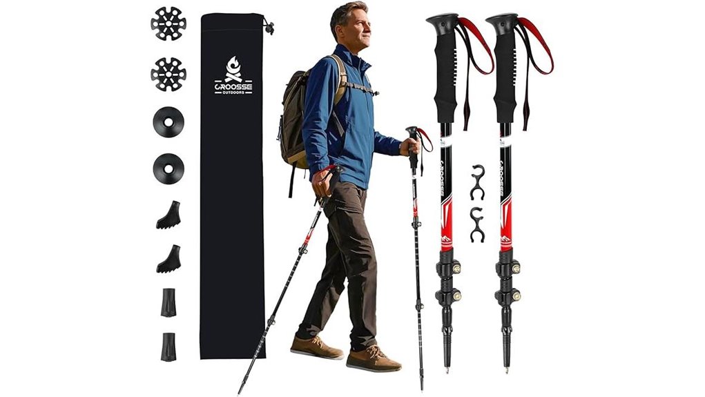 lightweight collapsible trekking poles