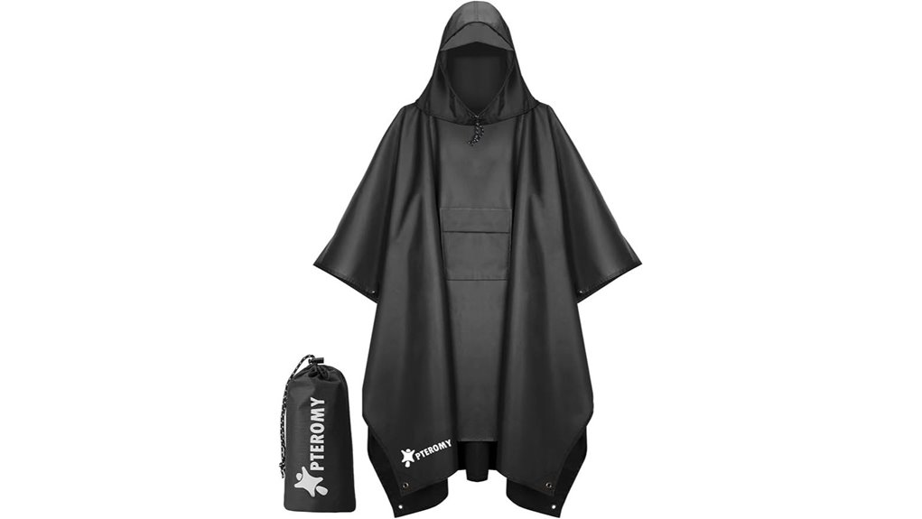 lightweight waterproof hooded poncho
