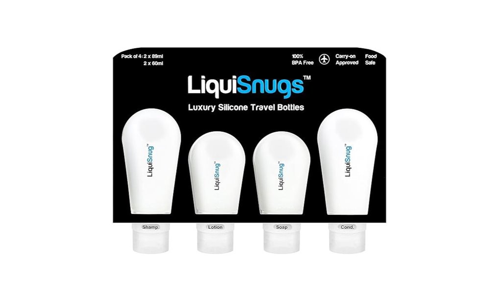 liquisnugs tsa approved silicone bottles