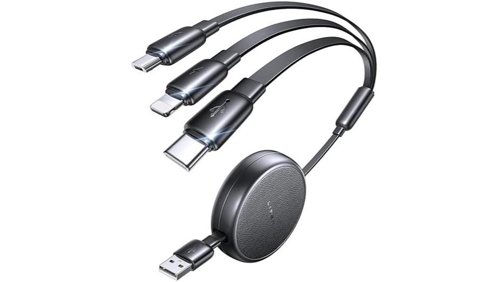 lisen 3 in 1 retractable charger